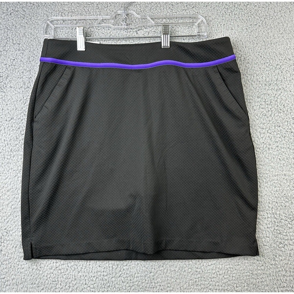 Greg Norman Womens Golf Skort Medium Black Play Dry Skirt Shorts Stretch NWT